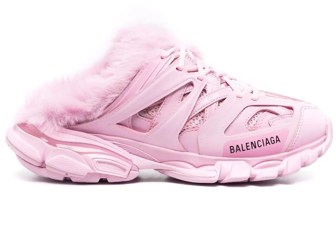 Balenciaga Track Mule Pink Faux Fur (Women's) - 688676W3CQ85000 - US
