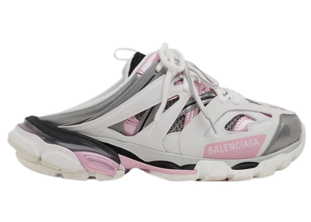 Pre-owned Balenciaga Track Mule White Pink (women's) In White/pink/grey