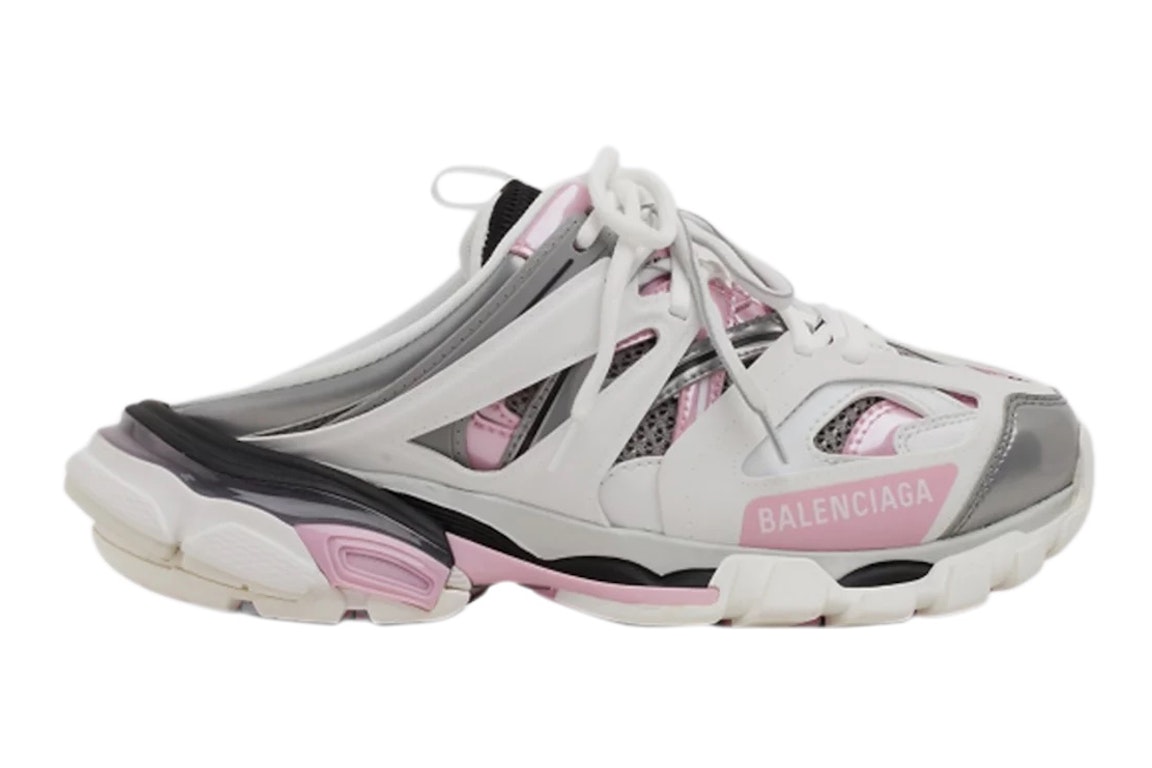 Pre-owned Balenciaga Track Mule White Pink (women's) In White/pink/grey
