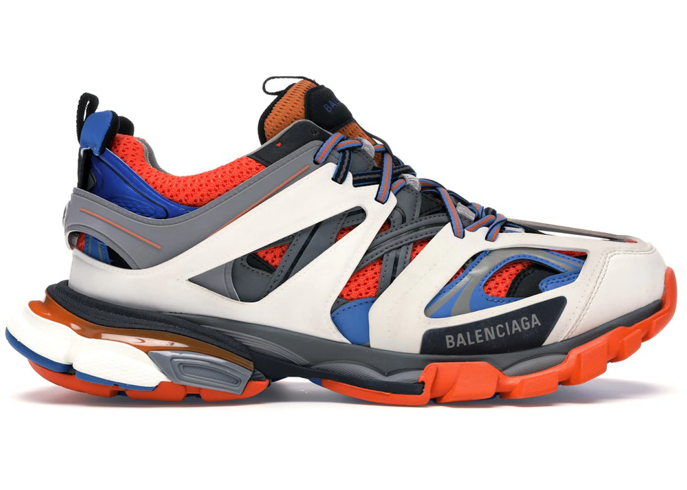 Grey and orange balenciaga runners best sale