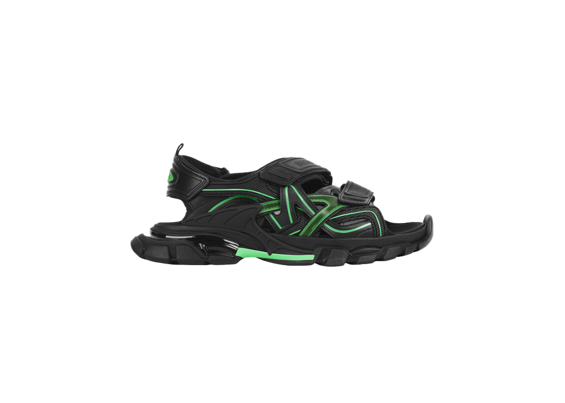 Balenciaga Track Sandal Black/Fluo Green メンズ - 617542W3AJ11030 - JP