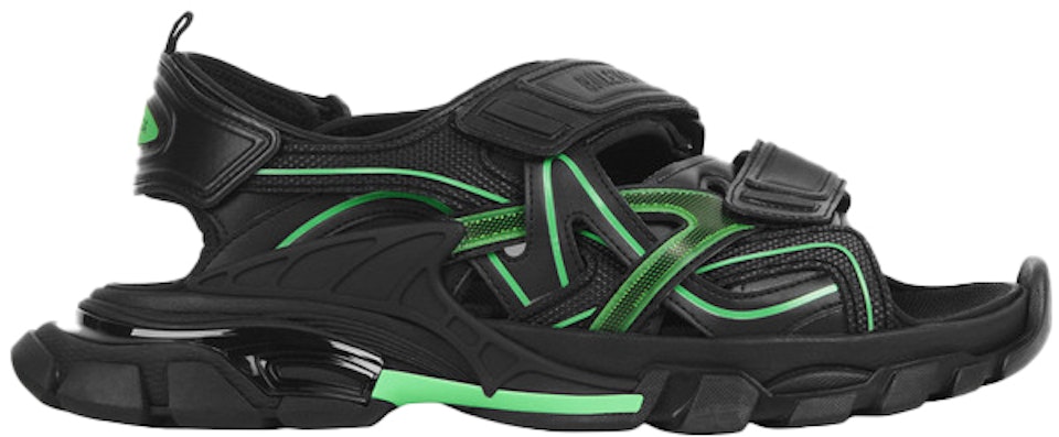 pinion utålmodig mode Balenciaga Track Sandal Black/Fluo Green Men's - 617542W3AJ11030 - US