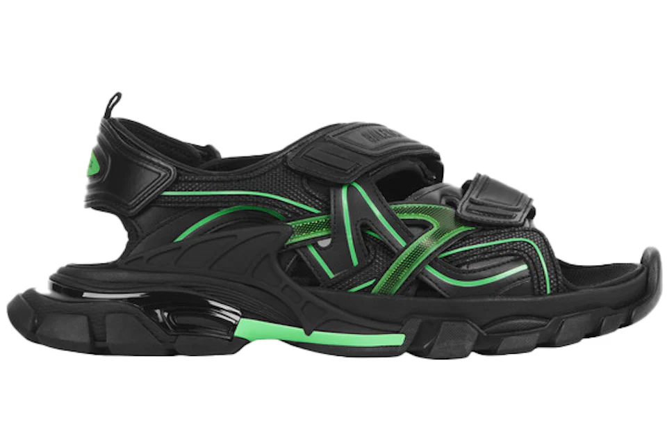 Balenciaga Track Sandal Black/Fluo Green