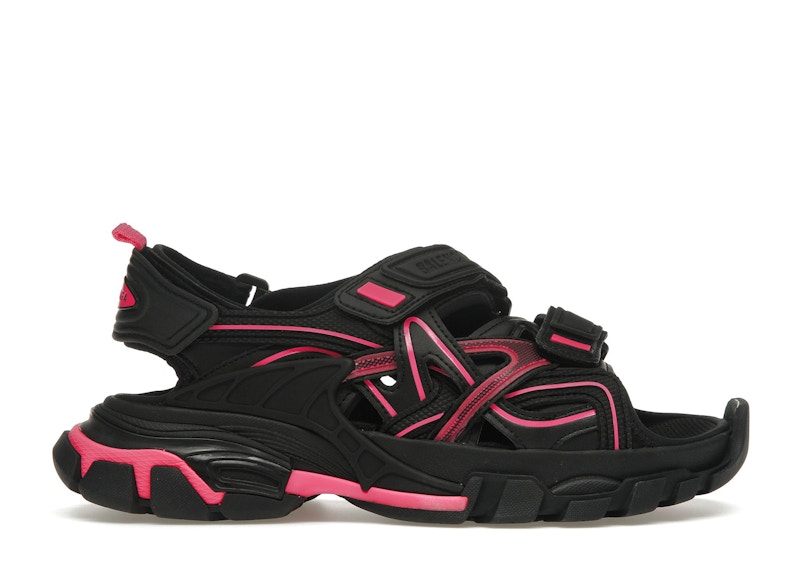 Pre-owned Balenciaga Track Sandal (women's) Sneakers In Black/pink In Multi