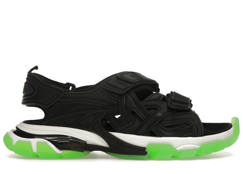 Pre-owned Balenciaga Track Sandal Sneakers In Black/white/green