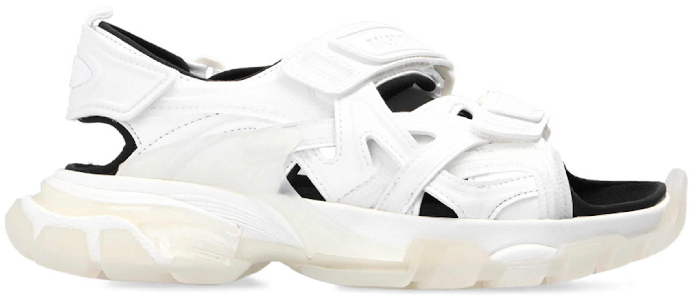 Represalias Adicto Planta Balenciaga Track Sandal Clear Sole White Black (W) - 655948W2CC59010 - ES