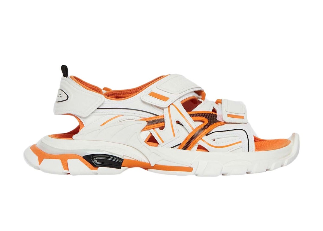 Pre-owned Balenciaga Track Sandal Orange White (women's) In Orange/white