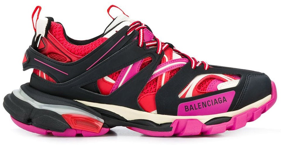 Balenciaga Track Sneakers - black/red/pink