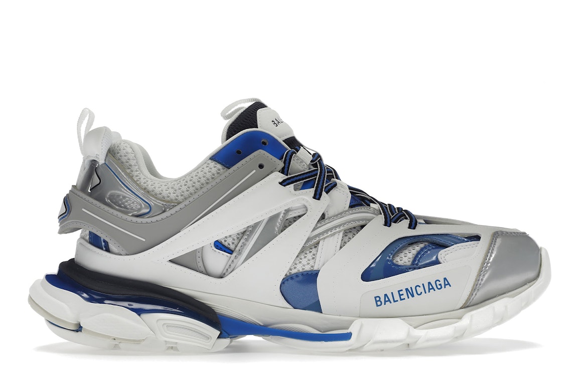Pre-owned Balenciaga Track White Blue In White/blue/grey