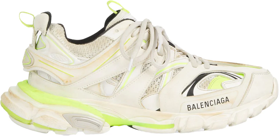 Balenciaga Track Worn Out In White Fluo Yellow (Women's ...