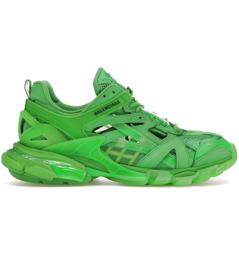 Neon Green Balenciaga Track Shoes Clear Sole Mens Green Balenciaga
