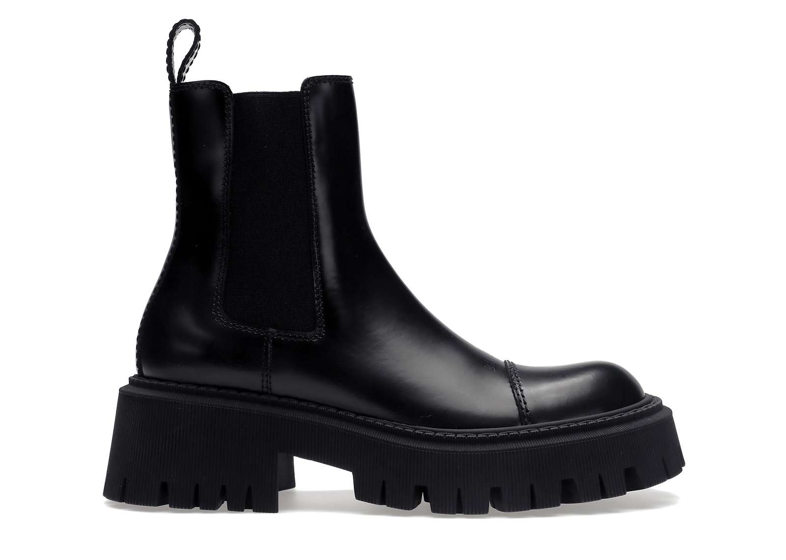 Balenciaga women039s tractor chunky black leather Boots Size 40 10   eBay