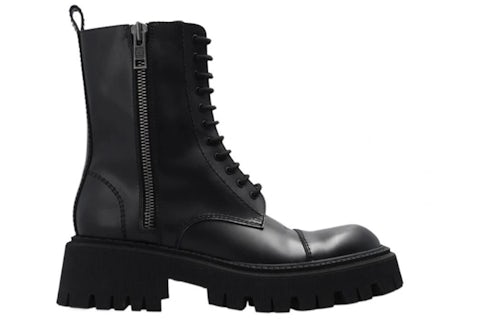 Balenciaga Tractor Zip Up Combat Boot Black (Women's