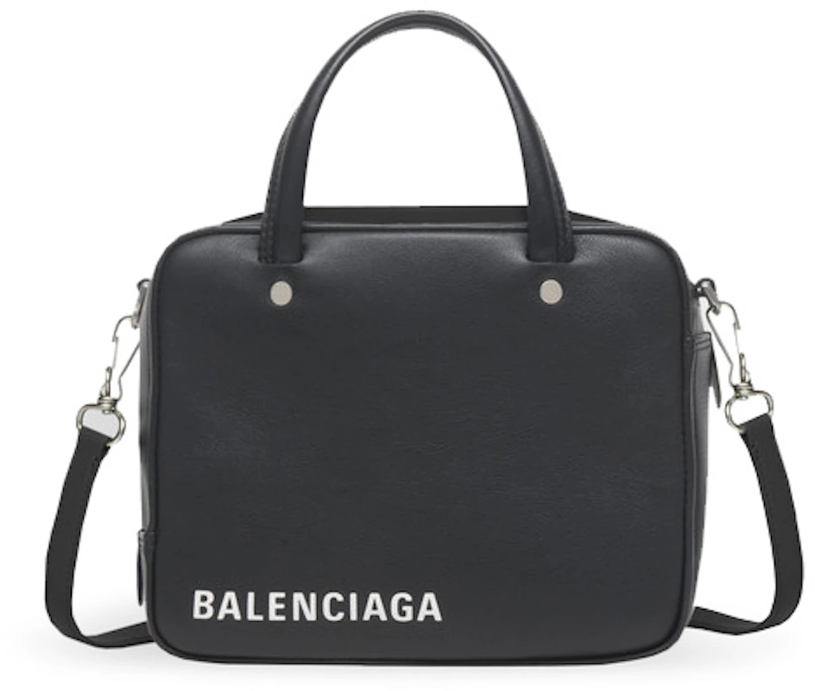 Balenciaga Triangle Square XS Black in Calfskin Leather with Silver ...
