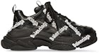 Balenciaga Triple S All Over Logo Negro Blanco (de mujer)