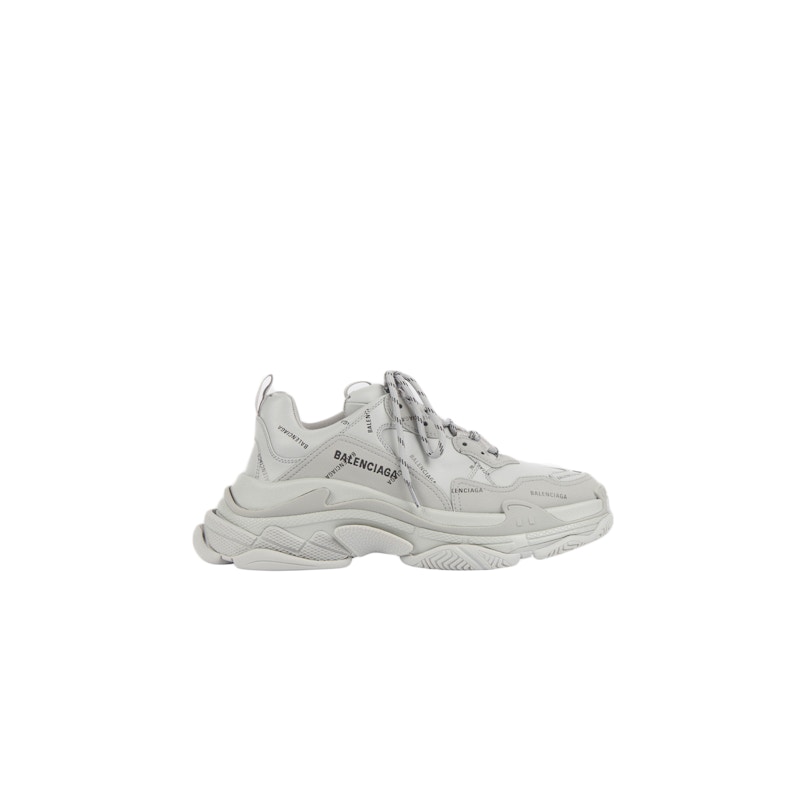 Balenciaga Triple S Allover Logo Gray