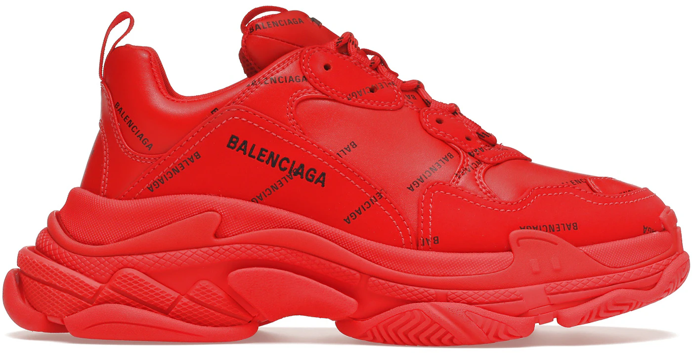 Balenciaga Triple S 'Red' Sneakers | Women's Size 8