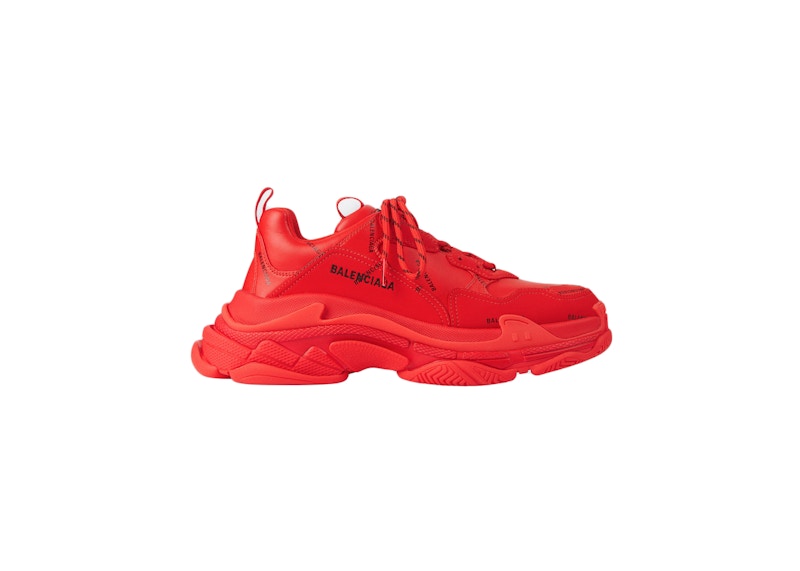 All red balenciaga store triple s