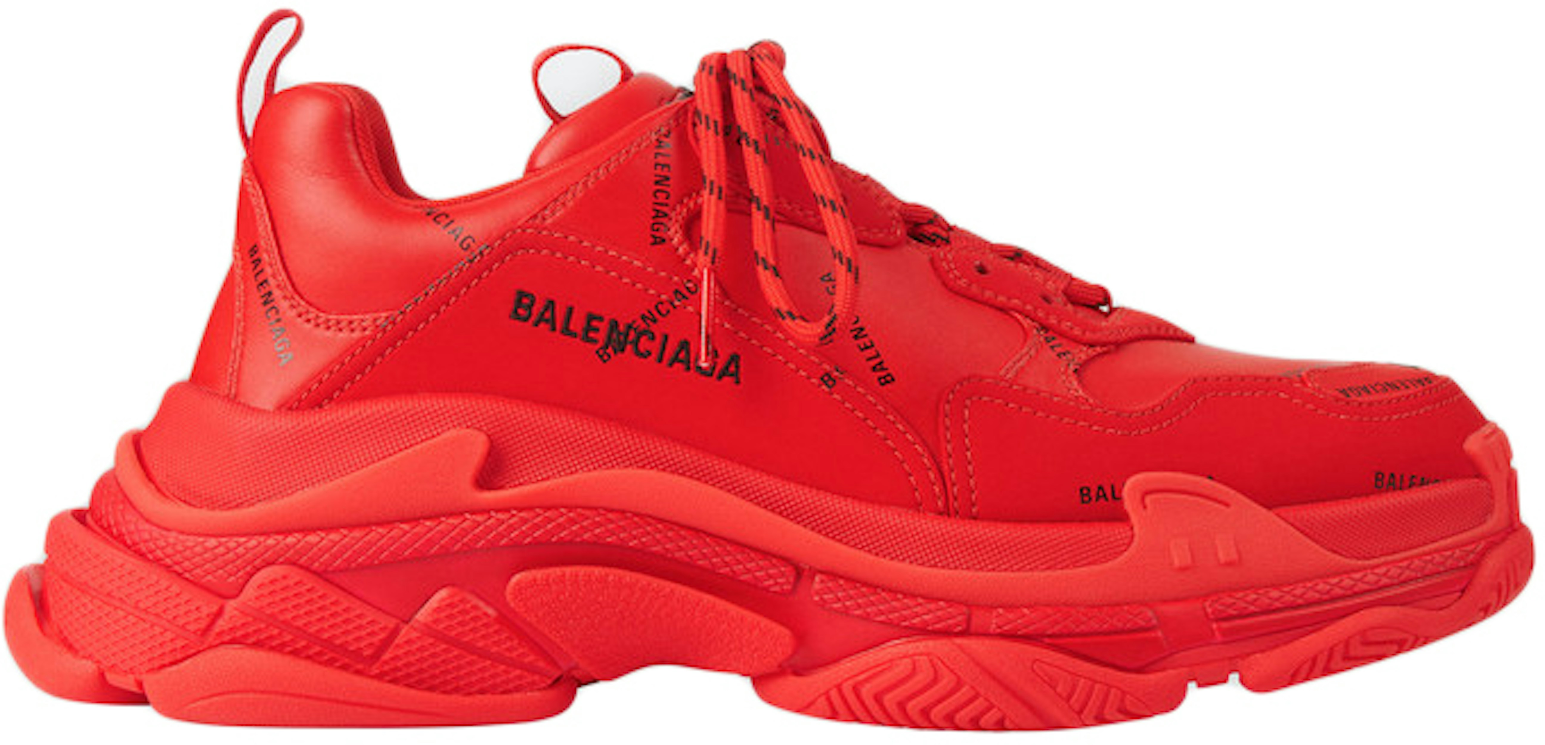 Balenciaga Triple S Allover Logo Red (W) - 524039W2FA16010