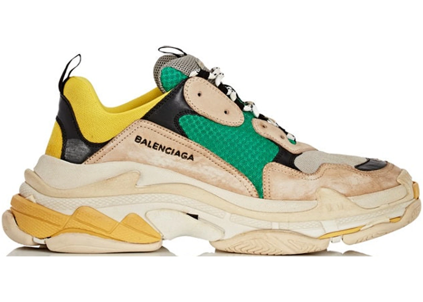 Balenciaga Triple S Beige Green Yellow Men s 483513 W06E3 7070 US