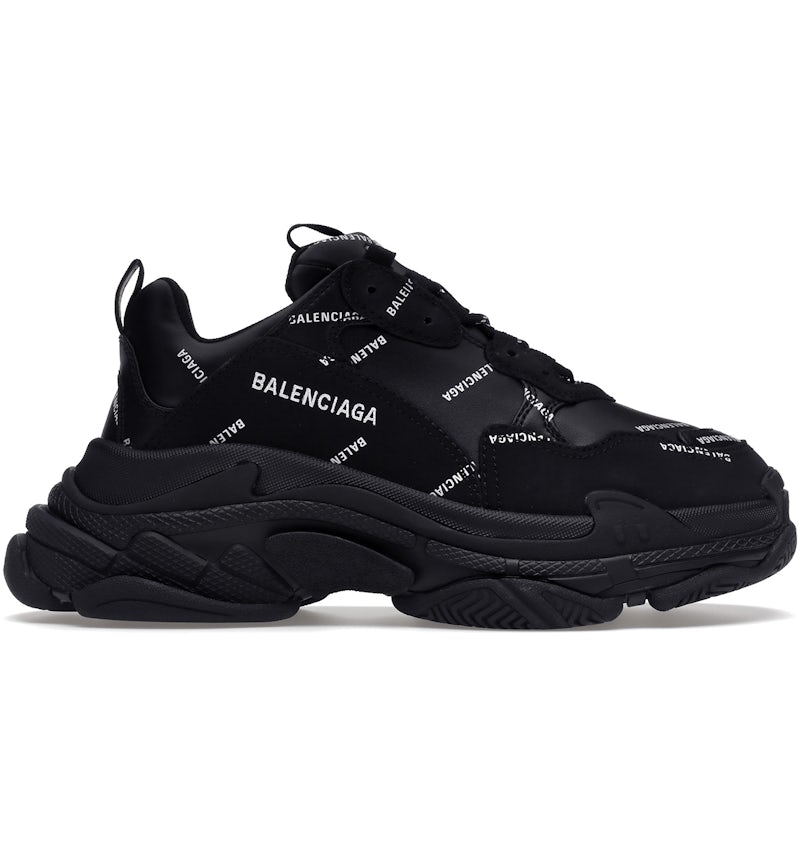 Balenciaga Triple S Negro Logo (de mujer) 524039 W2FA1 1090 US