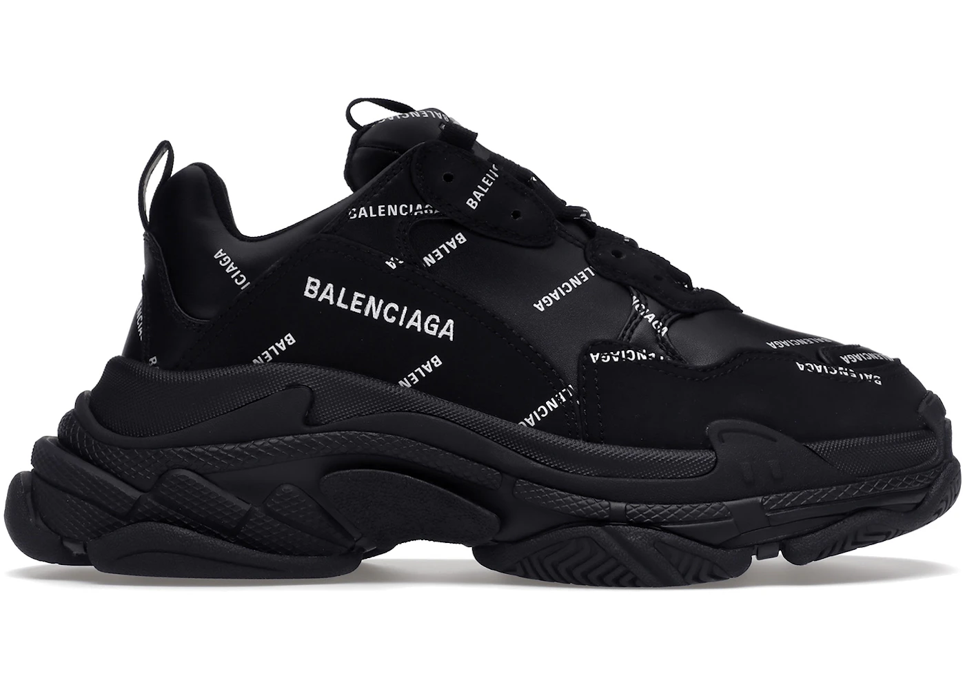 Balenciaga Triple S Black Logo (Women's) - 524039 W2FA1 1090 - US