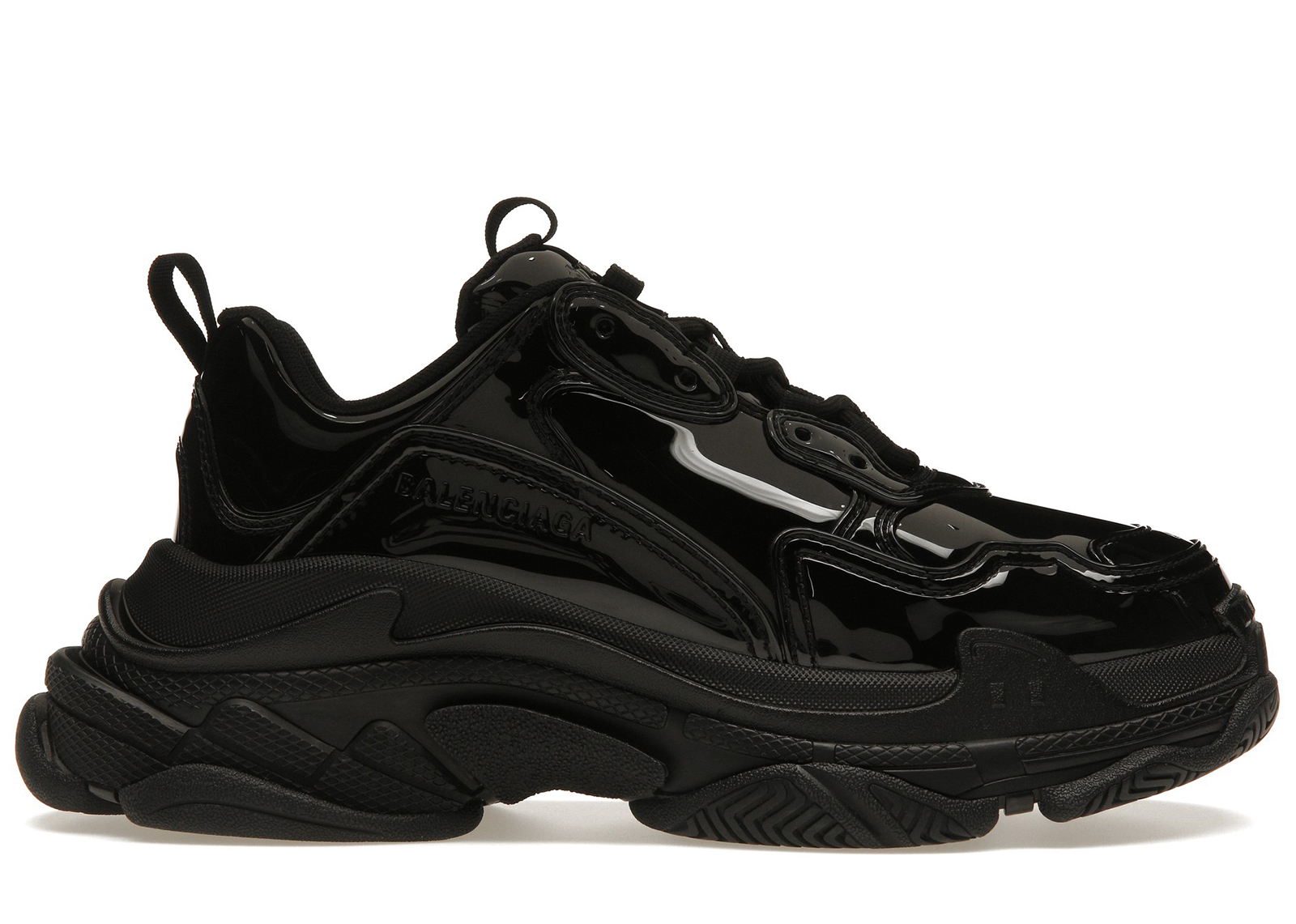 Balenciaga Triple S Black Patent Men's - 734954W2PAA1000 - US