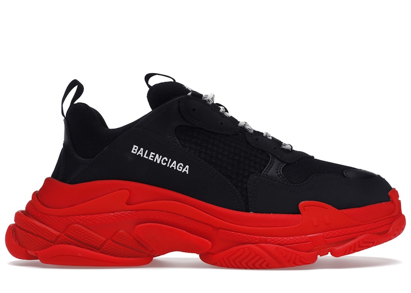 Balenciaga Red Leather Arena Low Top Sneakers  STYLISHTOP