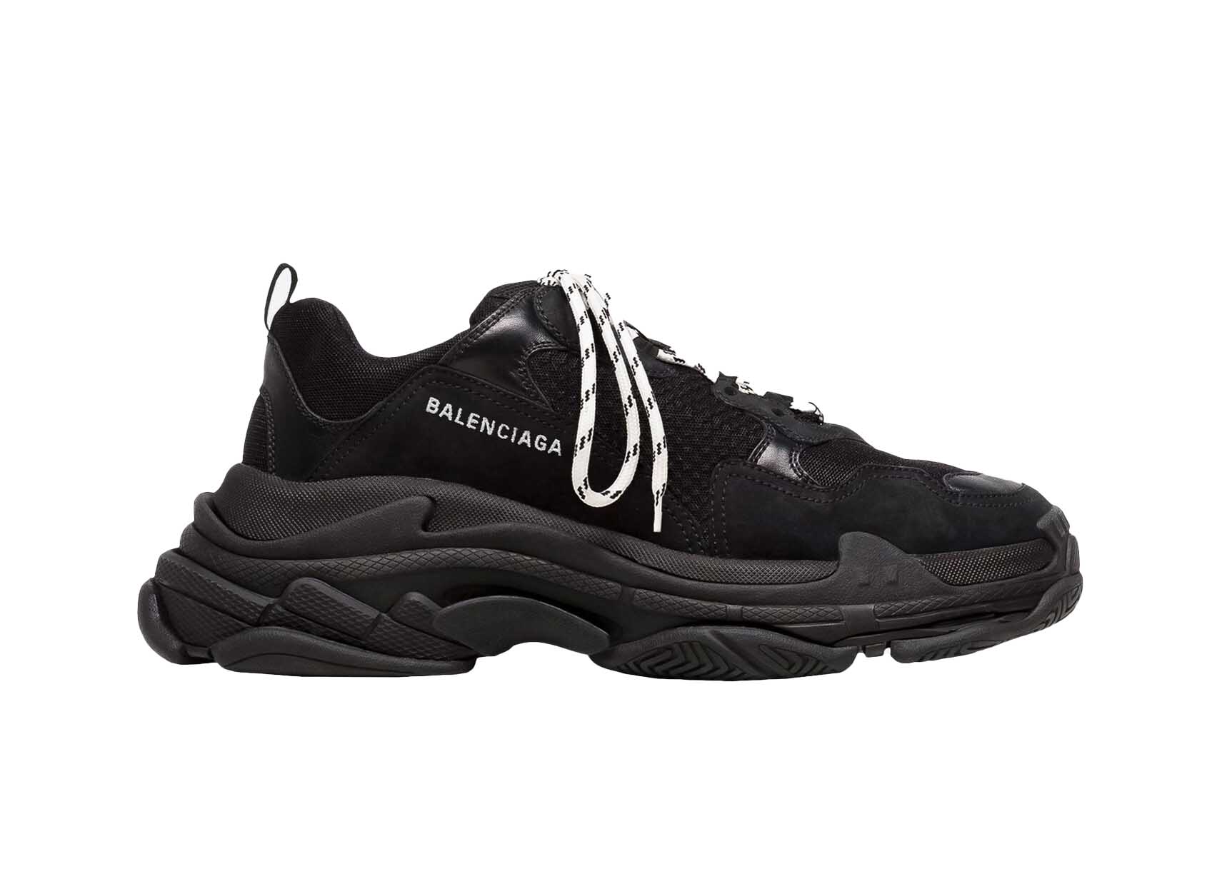 Balenciaga Black  White Runner Sneakers  SSENSE