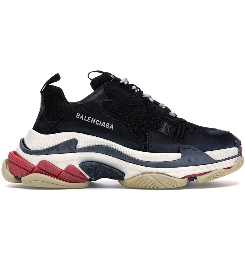 Balenciaga Triple S Black White Red (2018 Reissue) Men's