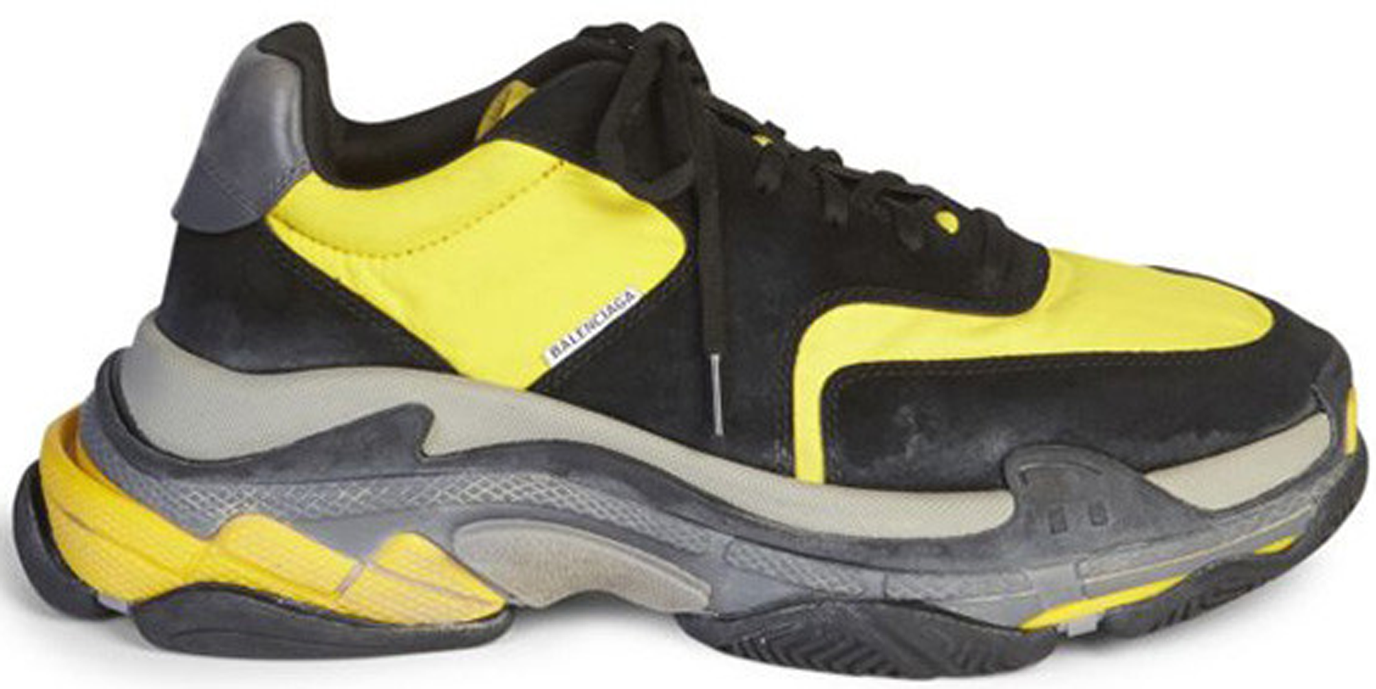 Balenciaga Triple S Black Yellow - Sneakers