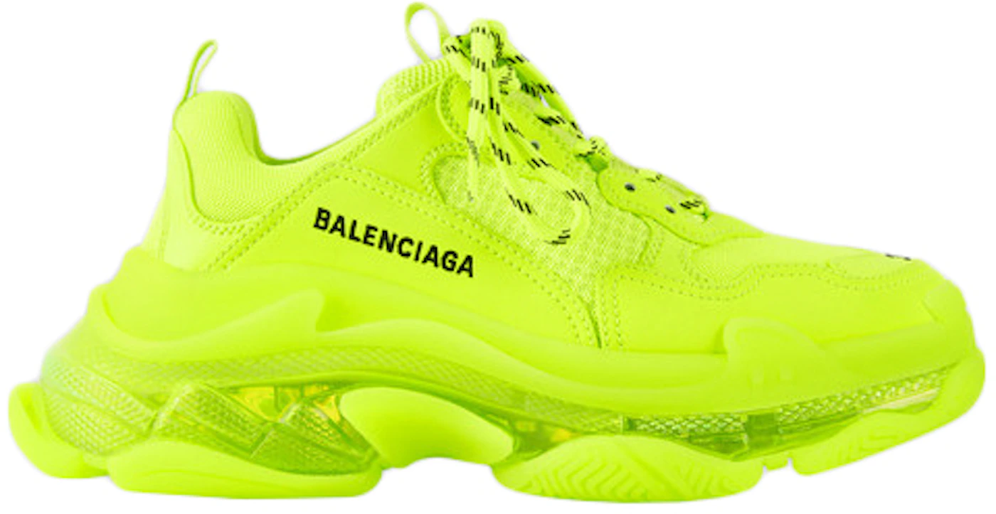 Triple S Clear Sole Fluo Yellow - 544351 17320 - US