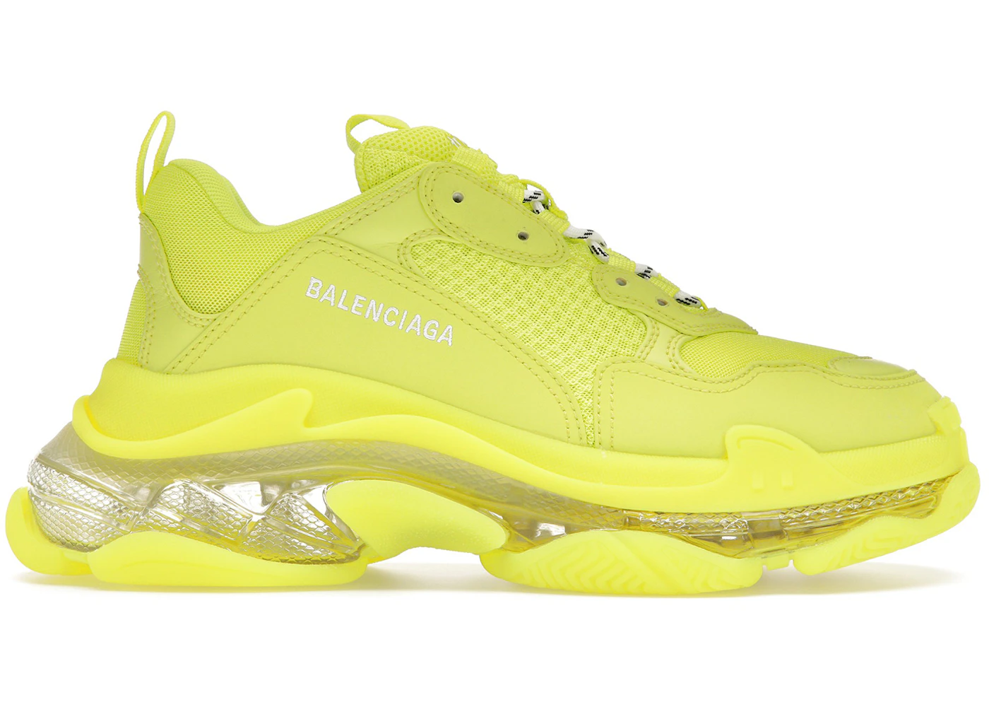 Balenciaga Triple S Clear Sole Fluo Yellow White (Women's