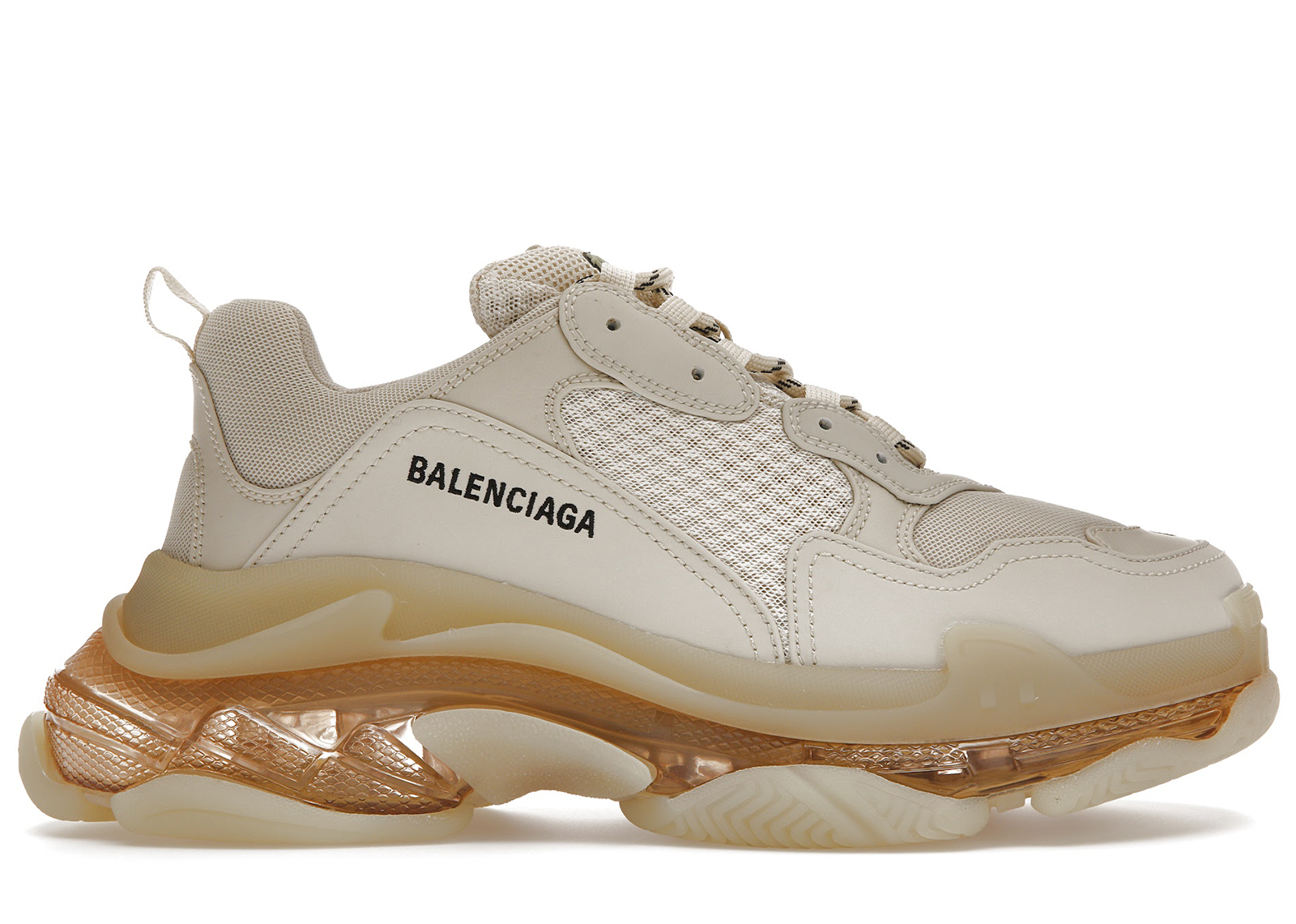 BALENCIAGA Triple S Clear Sole Sneakers Off White  MAISONDEFASHIONCOM