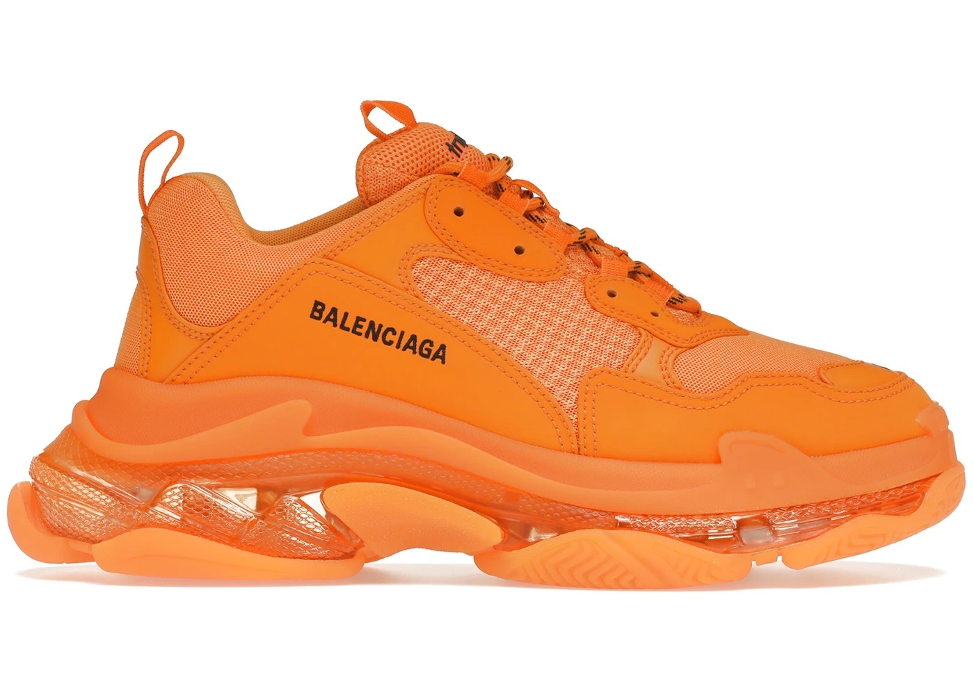 Balenciaga Triple S Clear Sole Orange Men's 541624W2GA17510 US
