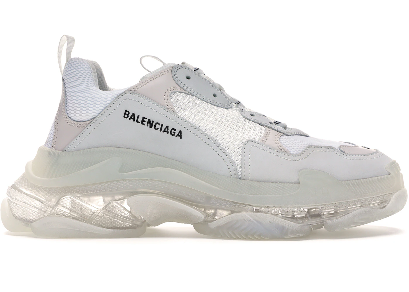 Balenciaga triple s white with clear sole Outlet