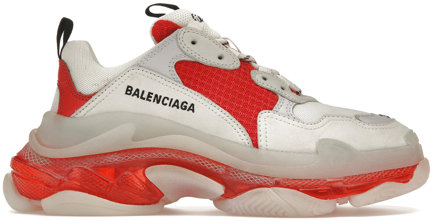 Red Balenciaga sneakers size 37 (7 usa ) Triple S Clear Sole  544351-W2CE1-6500