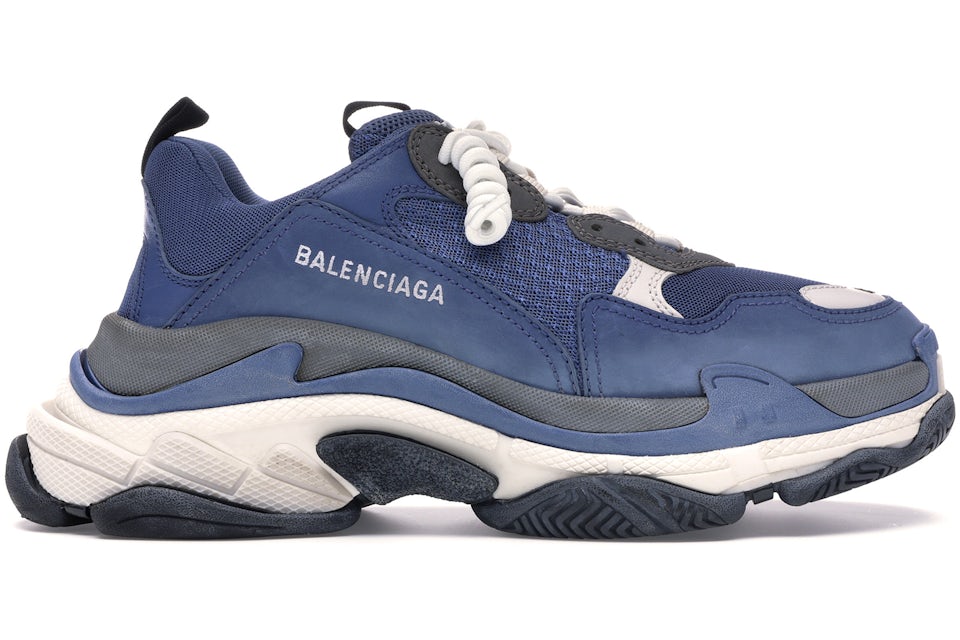 balenciaga triple s navy blue