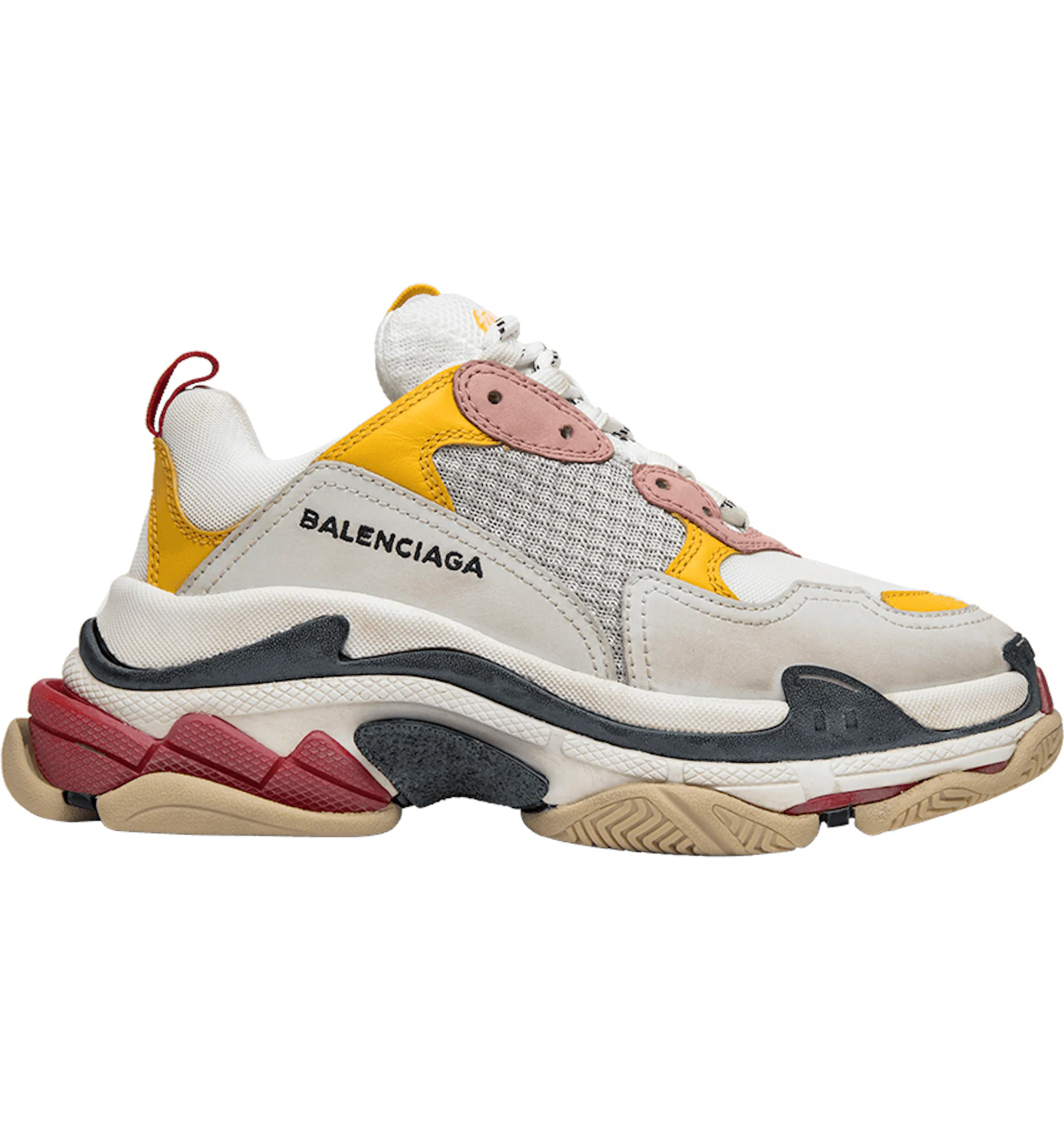 Balenciaga Triple S Cream Yellow Red 2019 Women s 517335