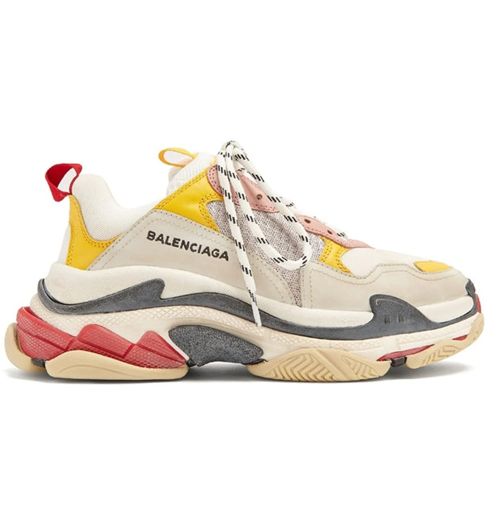 All yellow top balenciaga triple s