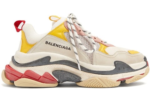 Balenciaga Triple S Cream Yellow Red Women s 524038W09O59035 US