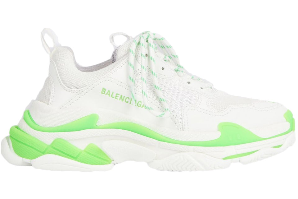 Balenciaga trainers green and white Clearance