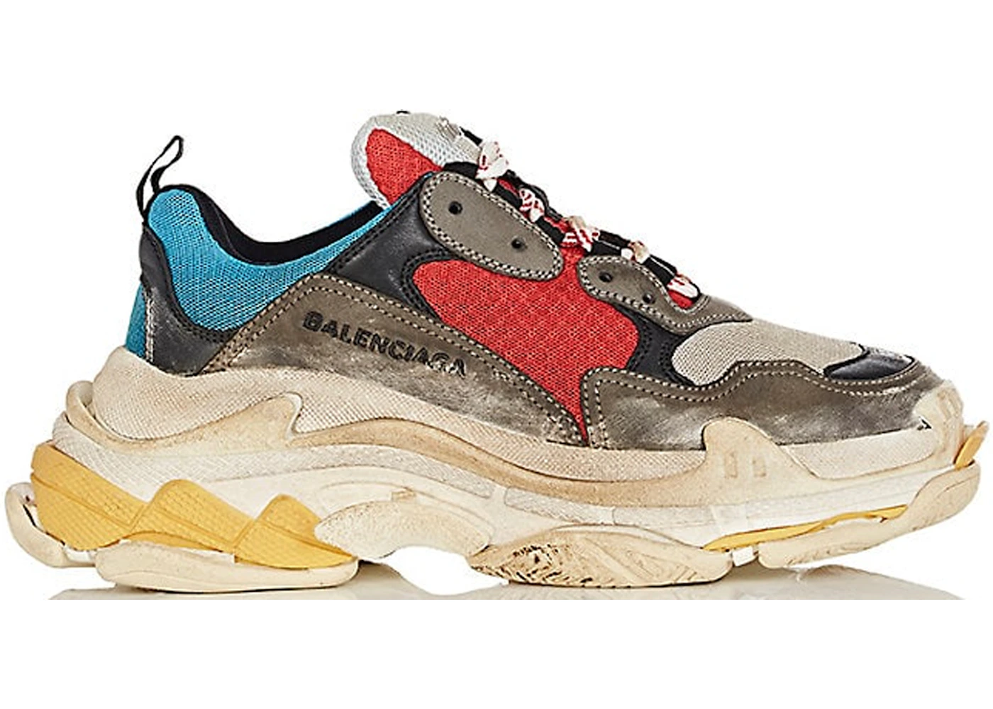 Balenciaga Triple S Grey Red Blue Women s 49067 3W06E 34365 US