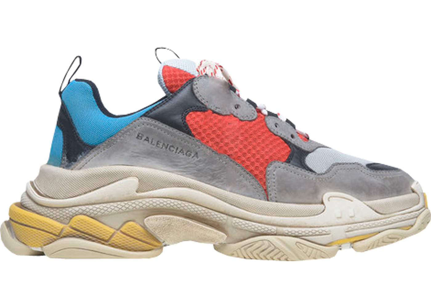 Balenciaga Triple S Grey Red Blue Men's - 512175W09O24365 - US