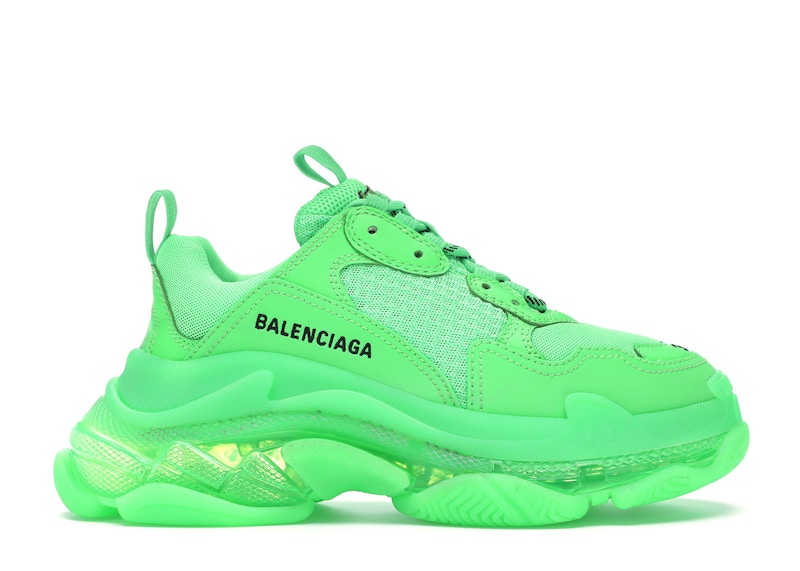 Balenciaga Triple S Neon Green Clear Sole (Women's)