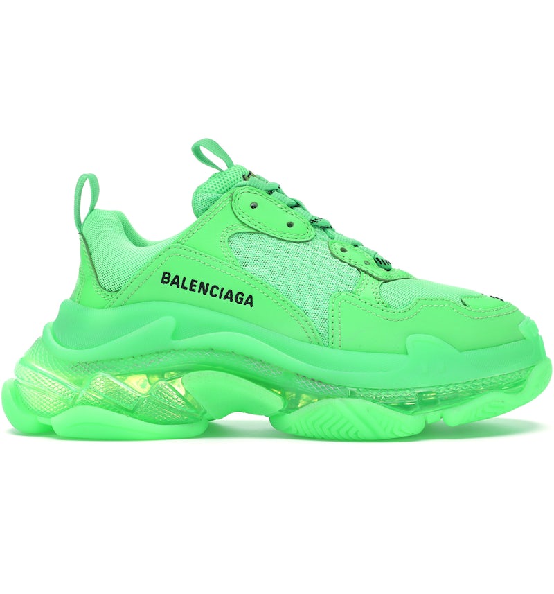 Balenciaga Triple S Neon Green Clear Sole (Women's) 544351 W09OL