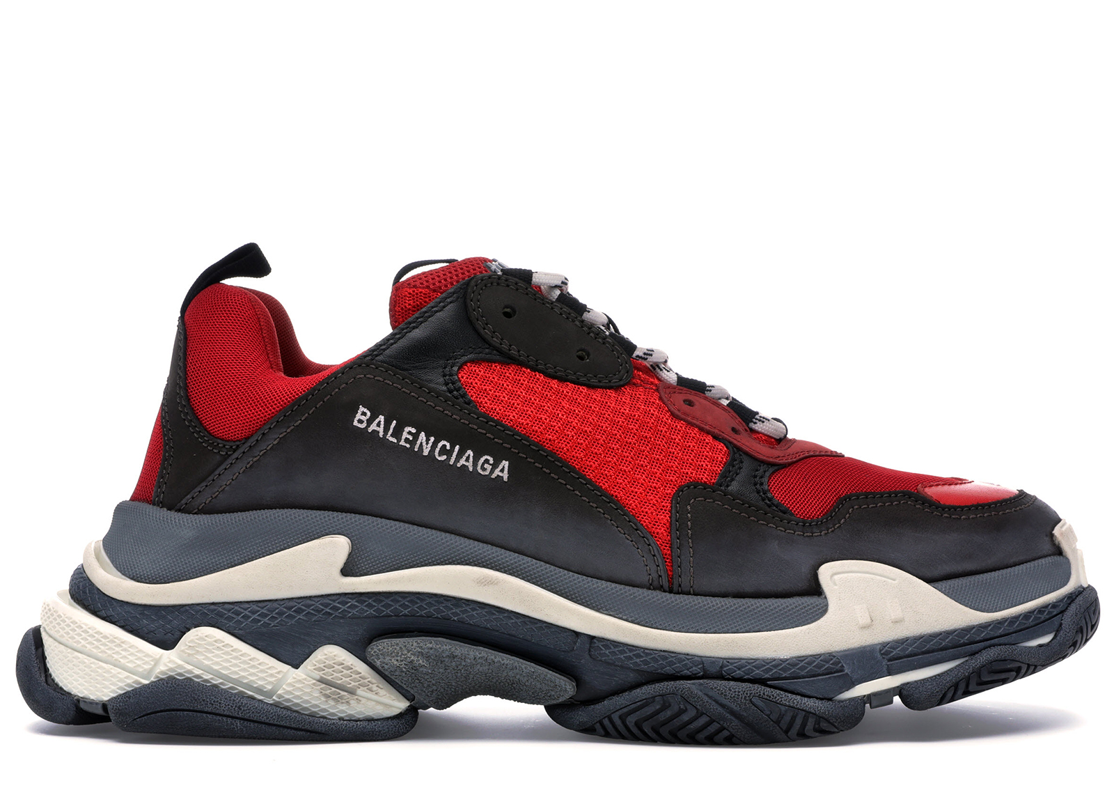 Balenciaga Speed LaceUp Trainers RedBlack Release  Hypebeast