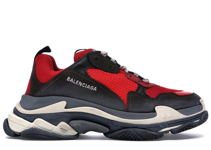 Balenciaga Triple S Red Black (Pre-Distressed)