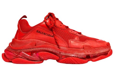 Balenciaga Trainers Balenciaga Shoes Triple S Red Balenciaga