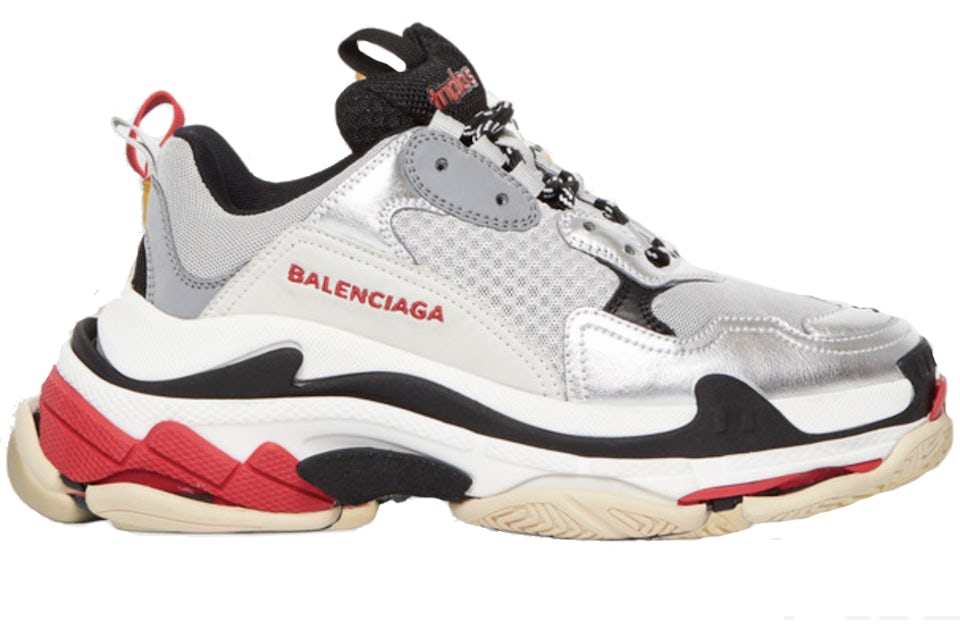 Balenciaga Triple S Red Silver 2018 Women s 520156 W09O31081 GB